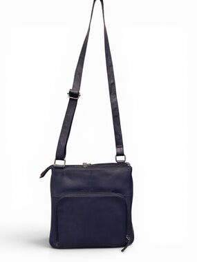 Hotter Women's Harriet Navy Soft Leather Cross-Body Bag